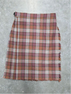 Highland Kilts Tartan Plaid Kilt Rust Multi Size Wool Age 9